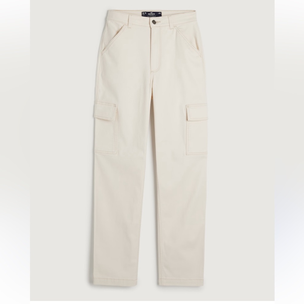 Hollister Off-White Cargo Pants – Size 25